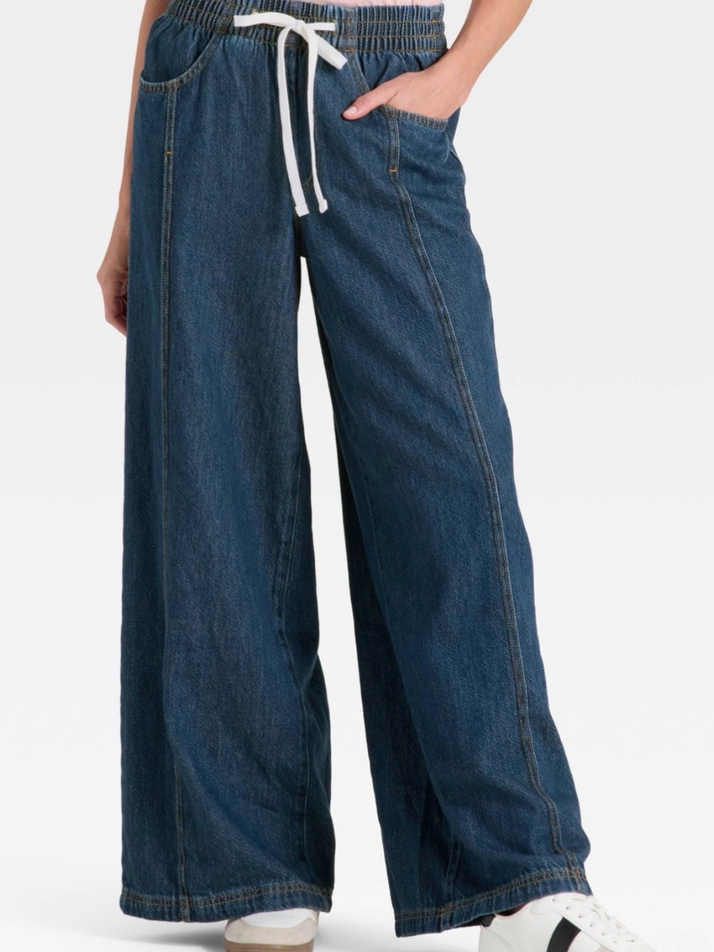 Universal Thread Women's High-Rise Drawstring Wide Leg Relaxed Fit Beach Pants